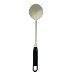 Pedrini Italy Serving Spoon Cooking Utensil Plastic White Black 15"